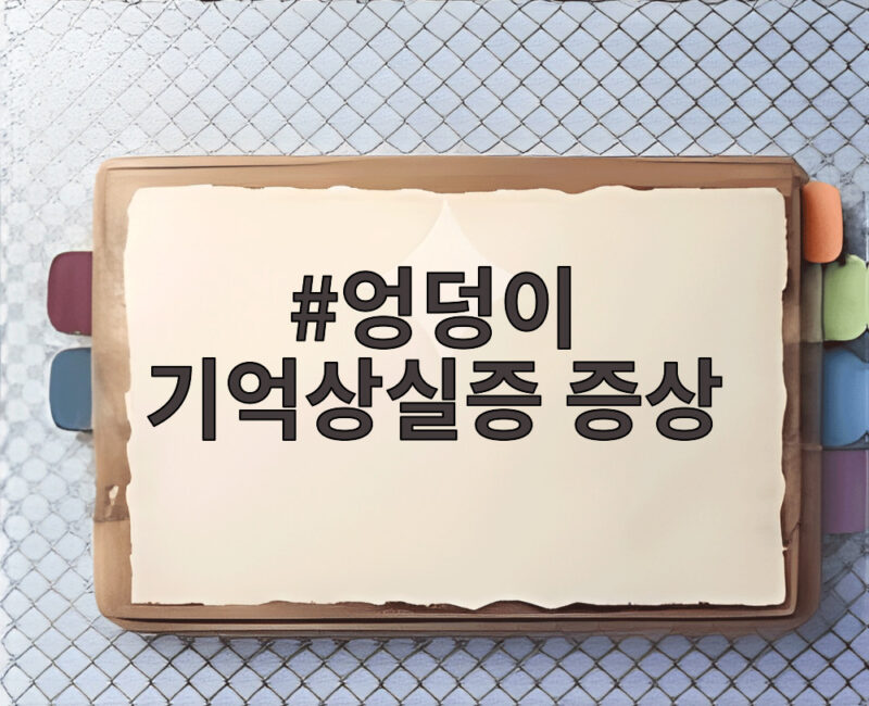 엉덩이 기억상실증 증상