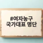 여자농구 국가대표 명단