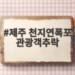 제주 천지연폭포 관광객추락