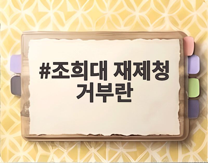 조희대 재제청 거부란