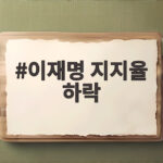 이재명 지지율 하락, 진짜 원인은? 반등 신호와 해법 분석 이재명 지지율 하락