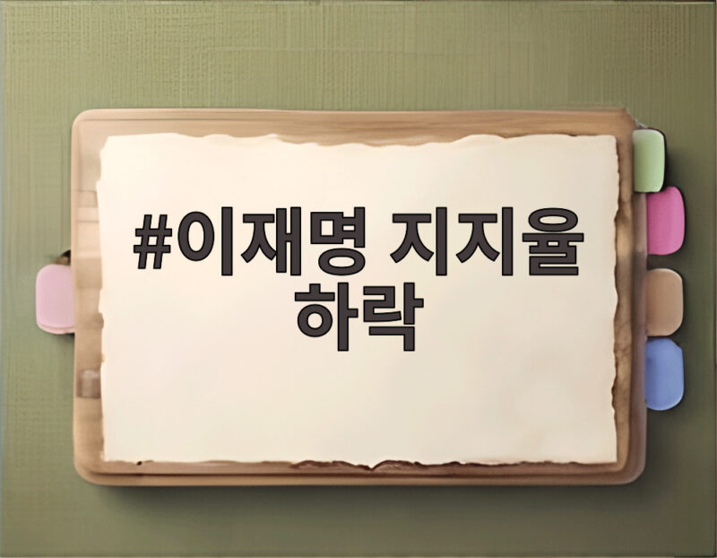 이재명 지지율 하락, 진짜 원인은? 반등 신호와 해법 분석 1 이재명 지지율 하락