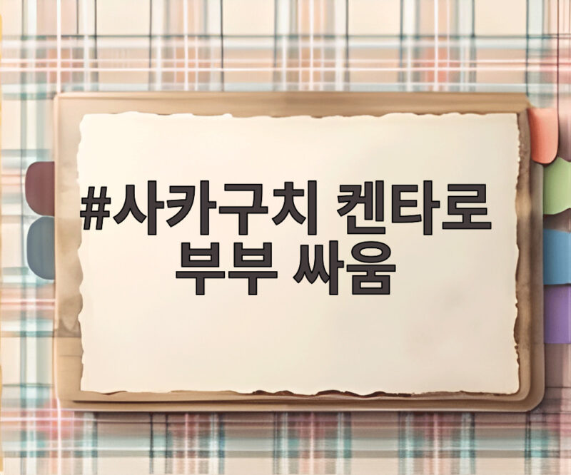 사카구치 켄타로 부부 싸움 결혼 10일 만에 경찰 출동이라니 1 사카구치 켄타로 부부 싸움