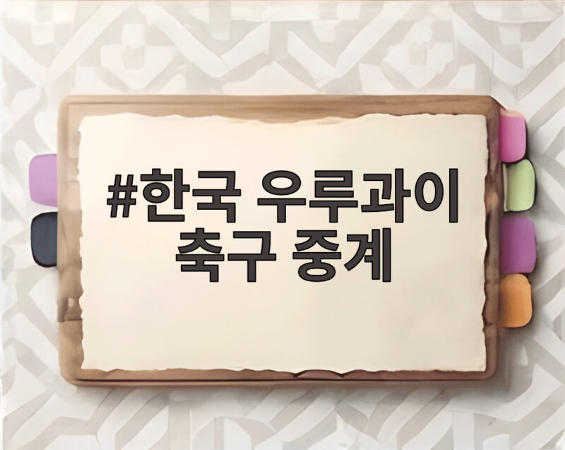 한국 우루과이 축구 중계 오늘 저녁 8시 어디서 볼까 1 한국 우루과이 축구 중계