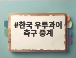 한국 우루과이 축구 중계