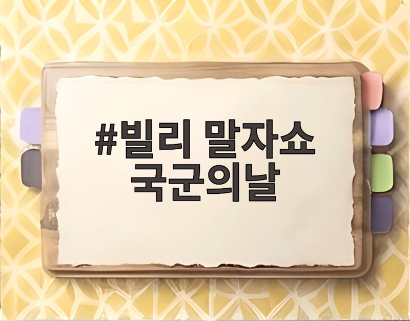 빌리 말자쇼 국군의날 특집 수방사 장병 고민에 과몰입한 이유 1 빌리 말자쇼 국군의날