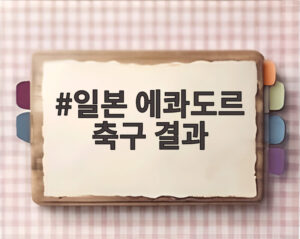 일본 에콰도르 축구 결과