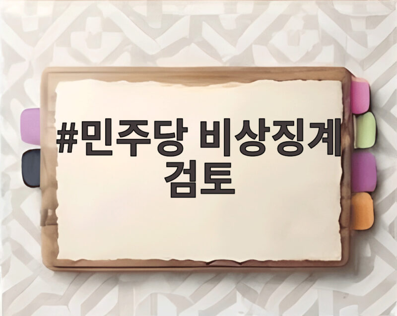 민주당 비상징계 검토 김민석 대표 비판 유튜버 제명되나 1 민주당 비상징계 검토