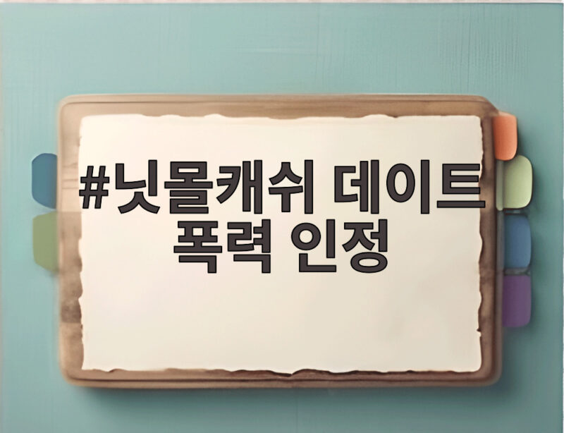 닛몰캐쉬 데이트 폭력 인정 충격 폭로와 활동 중단 소식 1 닛몰캐쉬 데이트 폭력 인정