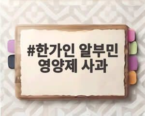 한가인 알부민 영양제 사과