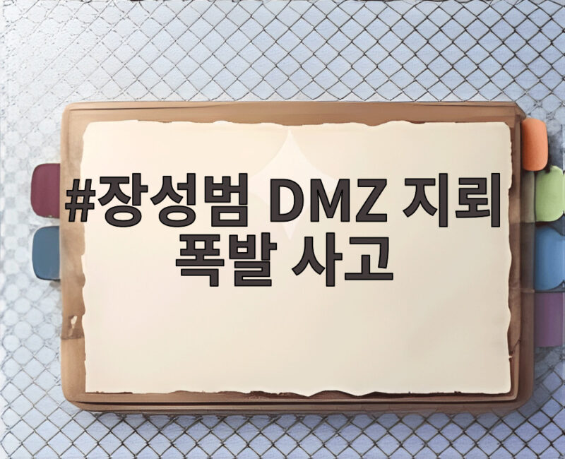 장성범 DMZ 지뢰 폭발 사고 손편지로 전한 국군 존중의 메시지 1 장성범 DMZ 지뢰 폭발 사고