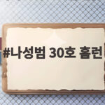 나성범 30호 홈런 5년 만에 밟은 고지와 KIA 불꽃 타선 나성범 30호 홈런