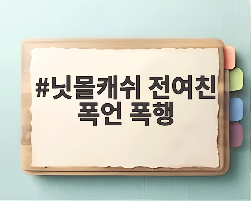 닛몰캐쉬 전여친 폭언 폭행