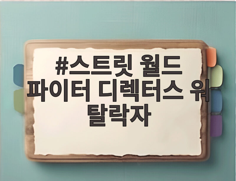 스트릿 월드 파이터 디렉터스 워 탈락자