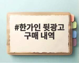 한가인 뒷광고 구매 내역
