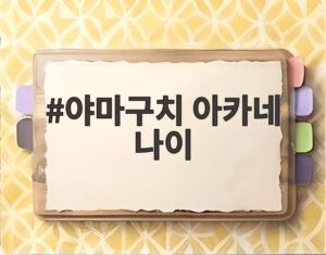 야마구치 아카네 나이