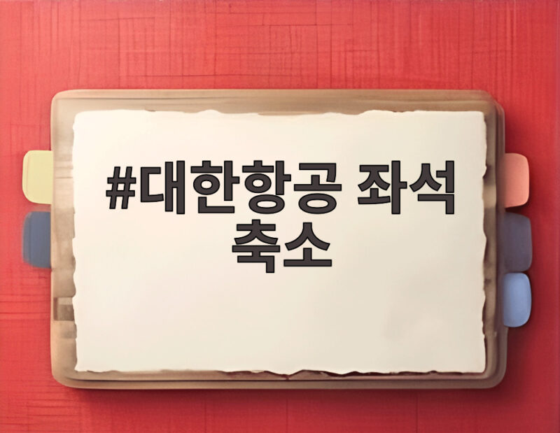 대한항공 좌석 축소 공정위 제재 심의 이행강제금 고발 위기 1 대한항공 좌석 축소