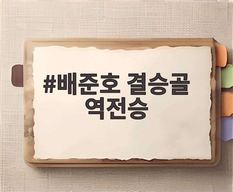 배준호 결승골 역전승으로 중국의 도발 잠재운 한국 축구 1 배준호 결승골 역전승