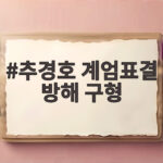 추경호 계엄표결 방해 구형