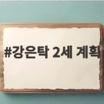 강은탁 2세 계획