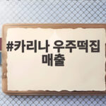 카리나 우주떡집 매출 경신 알바생 활약 서울 첫날 108만원 카리나 우주떡집 매출