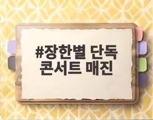 장한별 단독 콘서트 매진