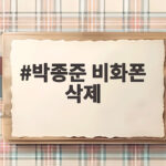 박종준 비화폰 삭제