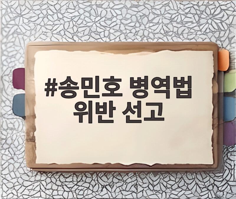 송민호 병역법 위반 선고