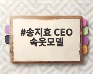 송지효 CEO 속옷모델