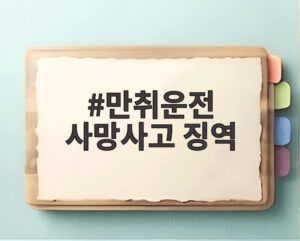 만취운전 사망사고 징역