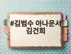 김범수 아나운서 김건희