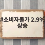 소비자물가 2.9% 상승