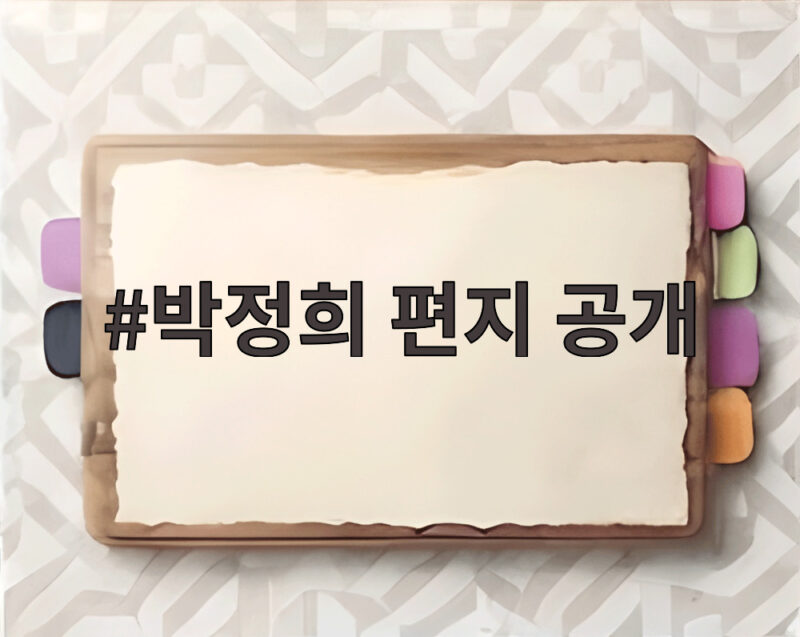 박정희 편지 공개