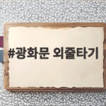 광화문 외줄타기