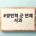 양민혁 군 면제 사과