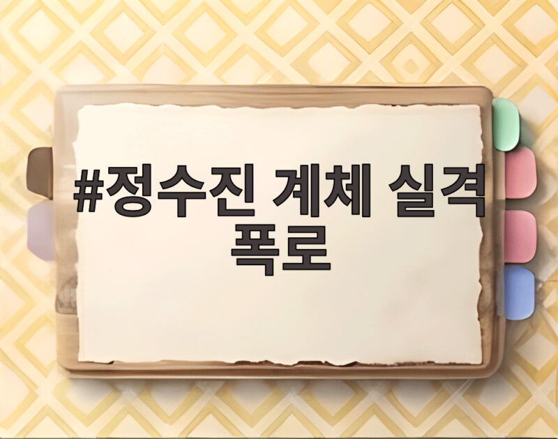 정수진 계체 실격 폭로