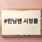 런닝맨 시청률