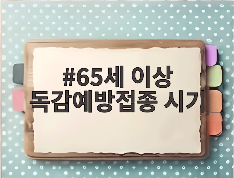 65세 이상 독감예방접종 시기 올해는 꼭 확인하세요 1 65세 이상 독감예방접종 시기