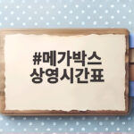 메가박스 상영시간표