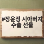 장윤정 시아버지 수술 선물