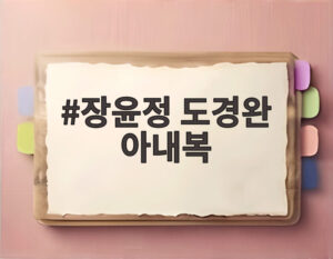 장윤정 도경완 아내복