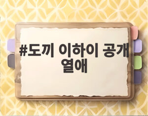 도끼 이하이 공개 열애