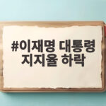 이재명 대통령 지지율 하락