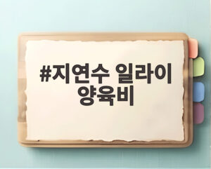 지연수 일라이 양육비