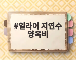일라이 지연수 양육비