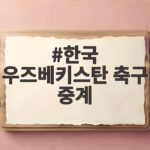 한국 우즈베키스탄 축구 중계