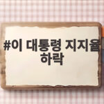 이 대통령 지지율 하락