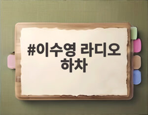 이수영 라디오 하차