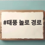 태풍 놀로 경로 초이완 고구마와 함께 한반도 영향 알아보기 태풍 놀로 경로