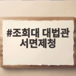 조희대 대법관 서면제청 왜 대면 대신 문서로 했을까 조희대 대법관 서면제청